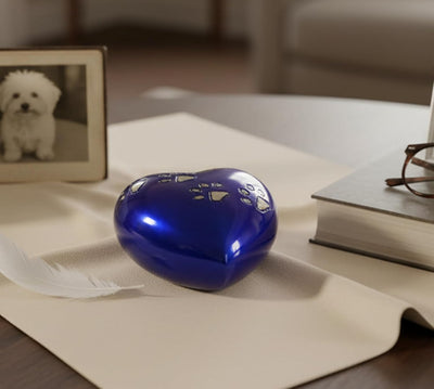 eSplanade cat Dog pet Cremation Mini Heart urn Keepsake Memorial | Small urn for Ashes Funeral Burial