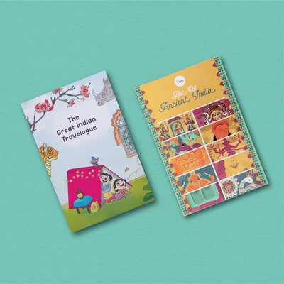 Yug- The Great Indian Travelogue & Art of Ancient India Discovery Combo Books for Kids- Travel and Art & Culture Story Book for Kids with Colourful Pictures- Fun Learning Book for 7+ Year Old Children