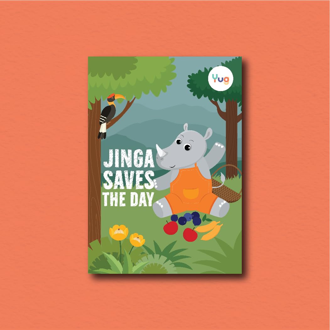 Yug Animal Series: Four Combo Story Books for Kids - Illustrated Animal Moral Stories with Colourful Pictures - Fun Learning Book for 3+ Year Old Children with Colouring Sheet - Bedtime Stories