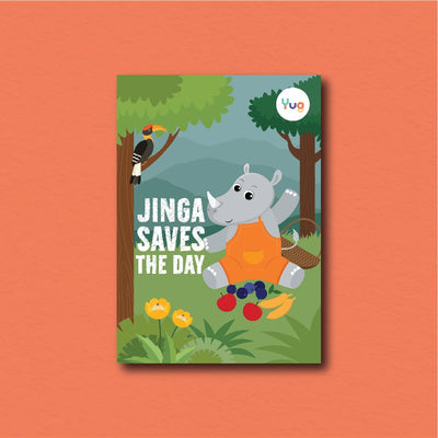 Yug Animal Series: Four Combo Story Books for Kids - Illustrated Animal Moral Stories with Colourful Pictures - Fun Learning Book for 3+ Year Old Children with Colouring Sheet - Bedtime Stories