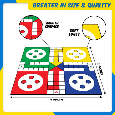 Clapjoy Timeless 10 Board Game Set | 10-in-1 Classic Indoor Games for Kids & Adults | Ludo, Snakes & Ladders, Chess, Car Drive, Travel Game & More | Fun Family & Party Game (Age 4+)