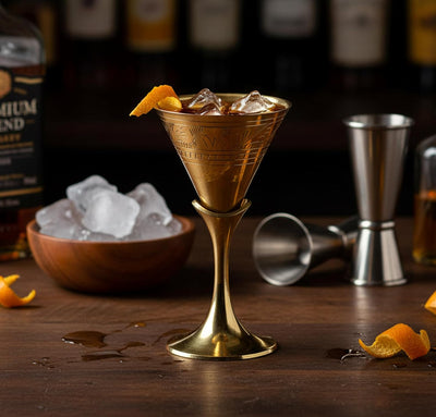 ESPLANADE Brass Engraved Wine Glass, Metal Goblet, Champagne Flutes, Royal Medieval Chalice Vintage Coupe, Diwali Gift, Wedding Anniversary Gift