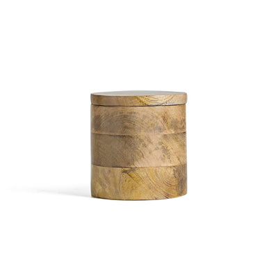 ESPLANADE Wooden Salt Container with Spoon, Salt Jar for Kitchen, Spices, Sugar Box, Coffee and Mouth Freshners, Wooden Boxes for Storage, Kitchen Accessories Items for Home - 5 inch