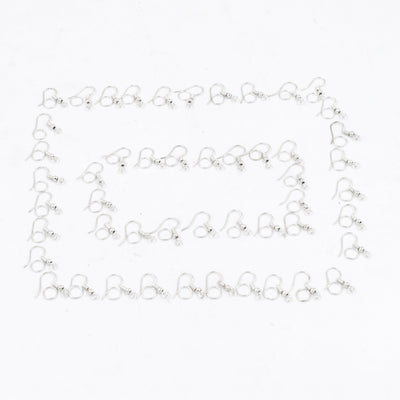 IVEI DIY Earring Hooks & Jump Rings for Jewellery Making – Bulk Pack | DIY Projects, Quilling & Craft | Ideal for Artists, Professionals, Kids (50 Silver)