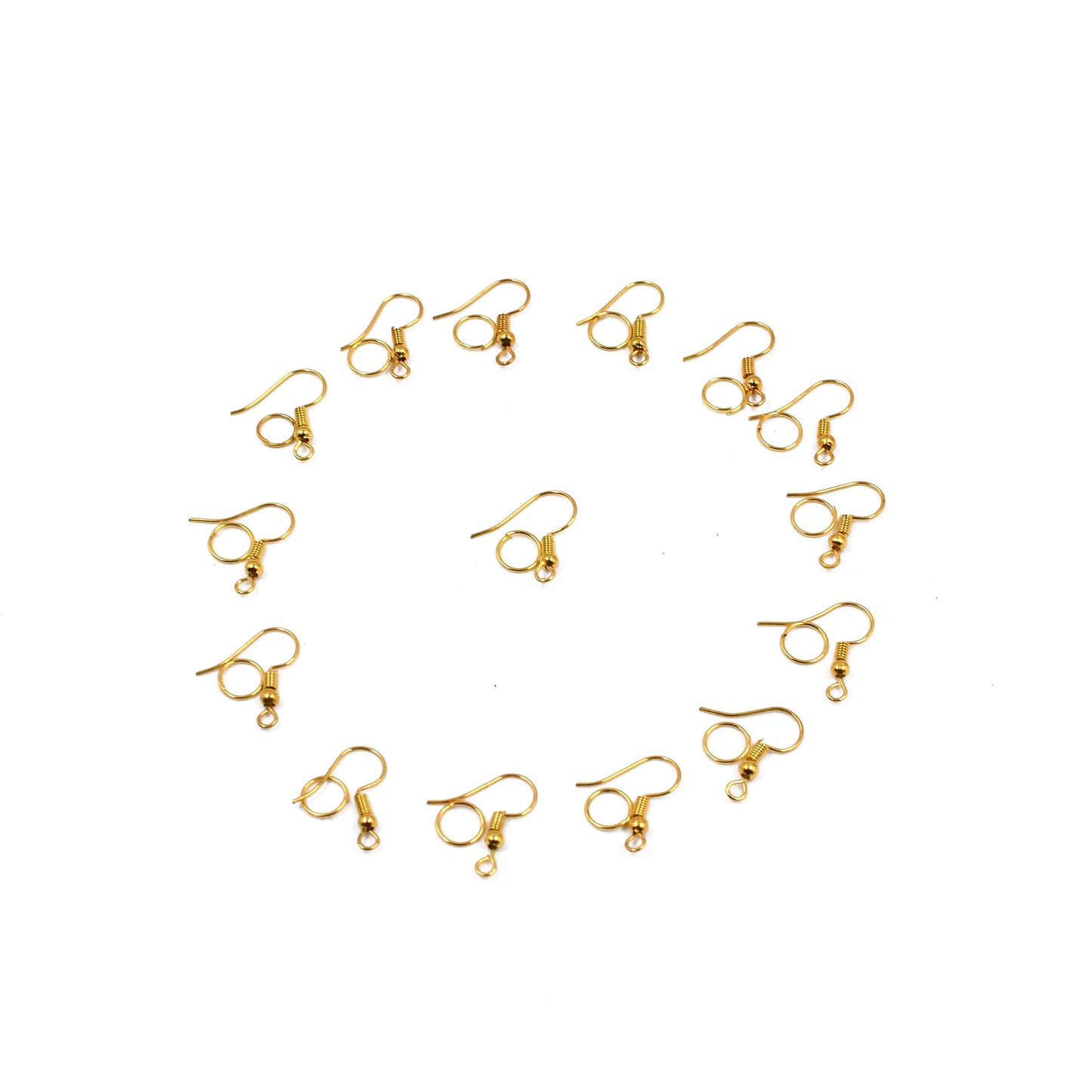 IVEI DIY Earring Hooks & Jump Rings for Jewellery Making – Bulk Pack | DIY Projects, Quilling & Craft | Ideal for Artists, Professionals, Kids (100 Silver+Golden)