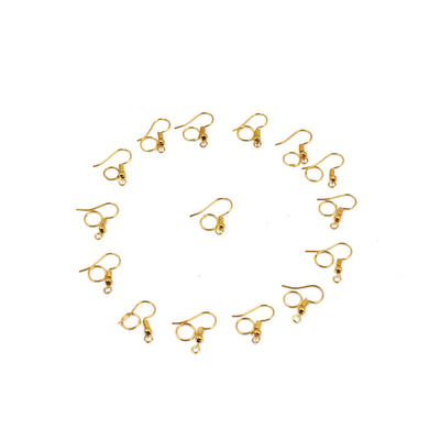 IVEI DIY Earring Hooks & Jump Rings for Jewellery Making – Bulk Pack | DIY Projects, Quilling & Craft | Ideal for Artists, Professionals, Kids (100 Silver+Golden)